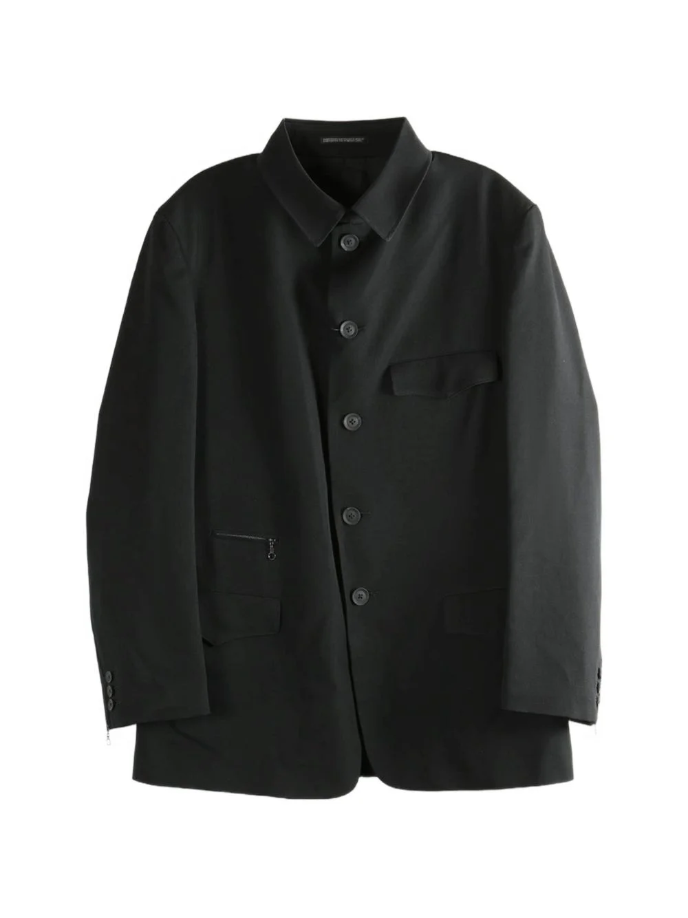 button-up gabardine jacket - 1