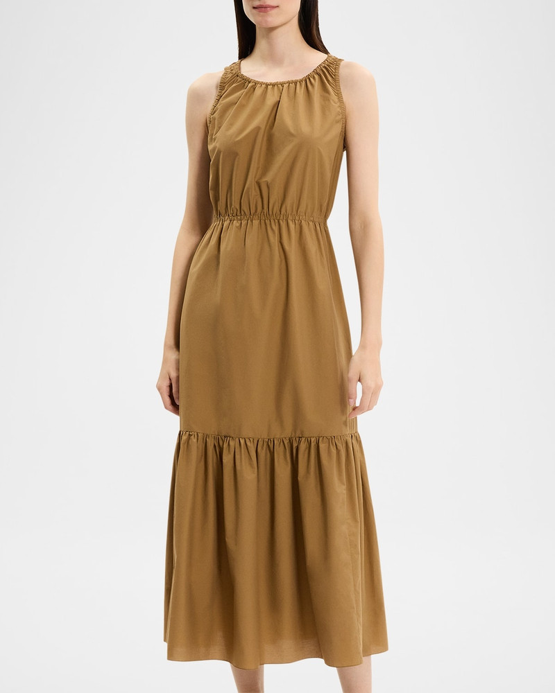 Theory Tiered Sleeveless Gathered Dress outlook