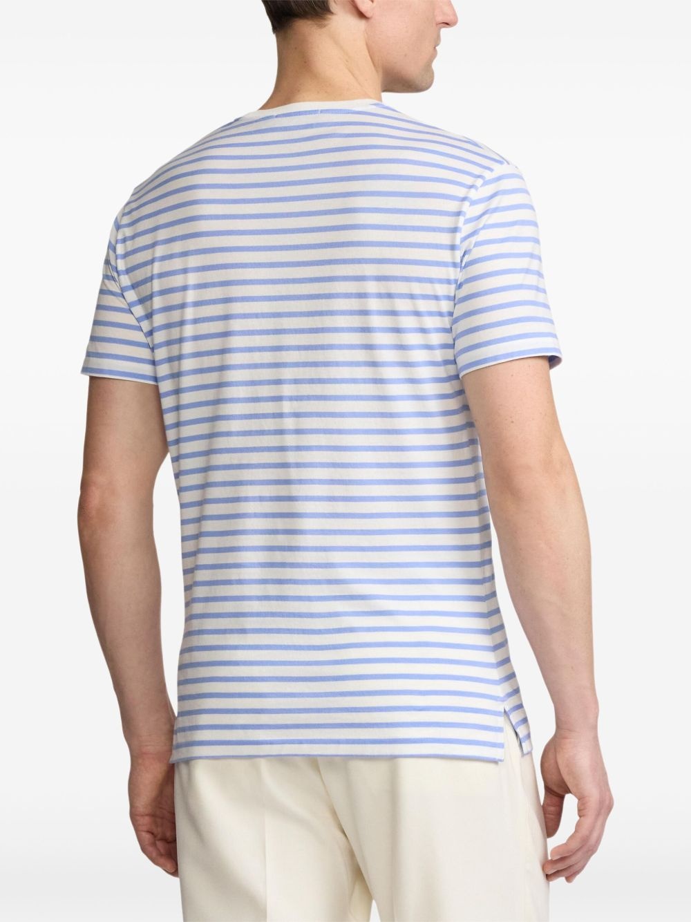 striped crew-neck T-shirt - 5