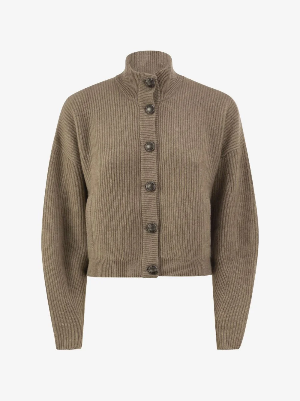 English rib-knit cashmere cardigan - 1
