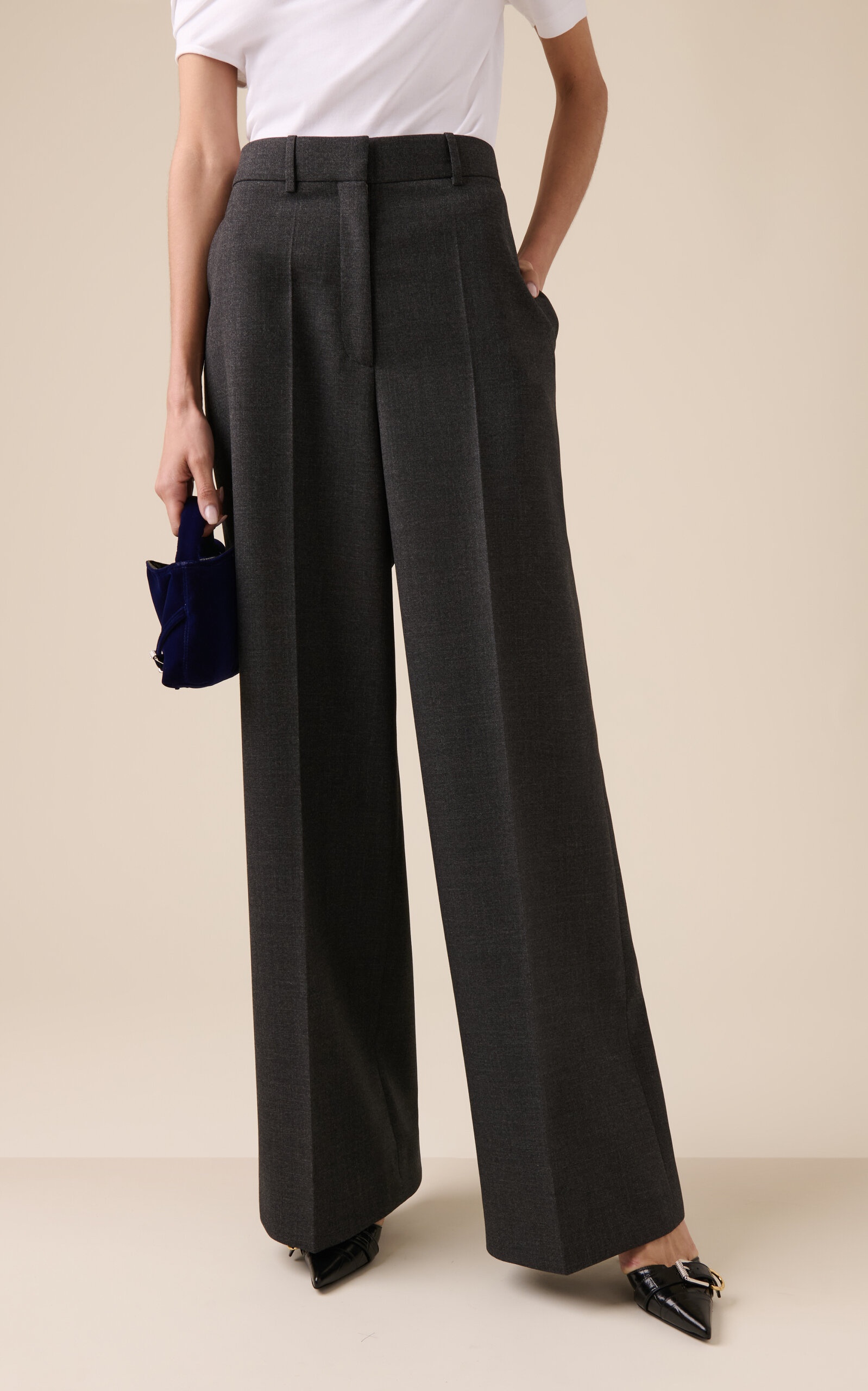 Wool Straight-Leg Pants grey - 3