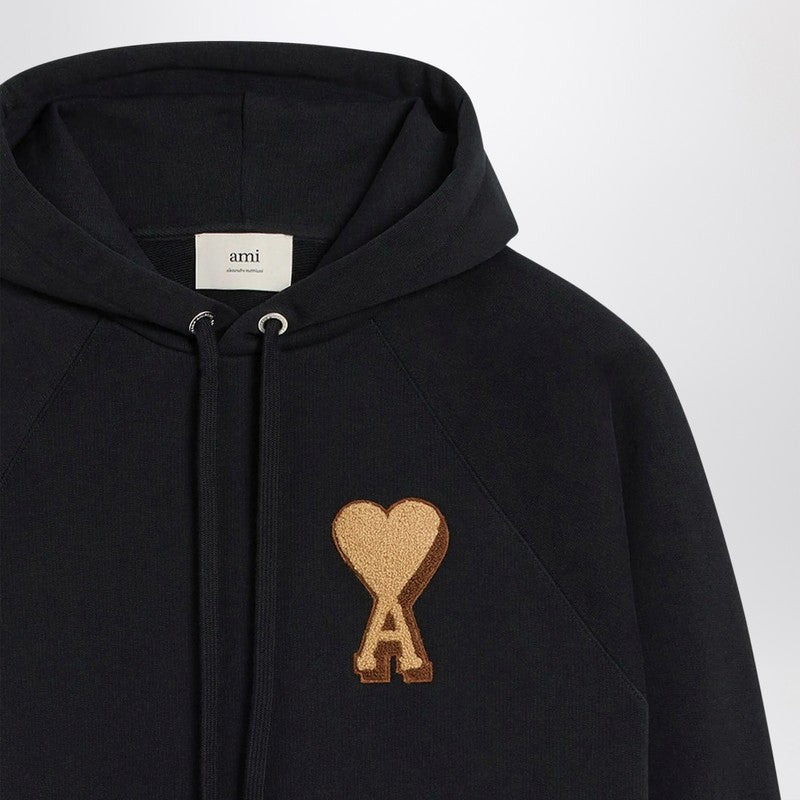 Ami Paris Black Ami De Coeur hoodie - 2