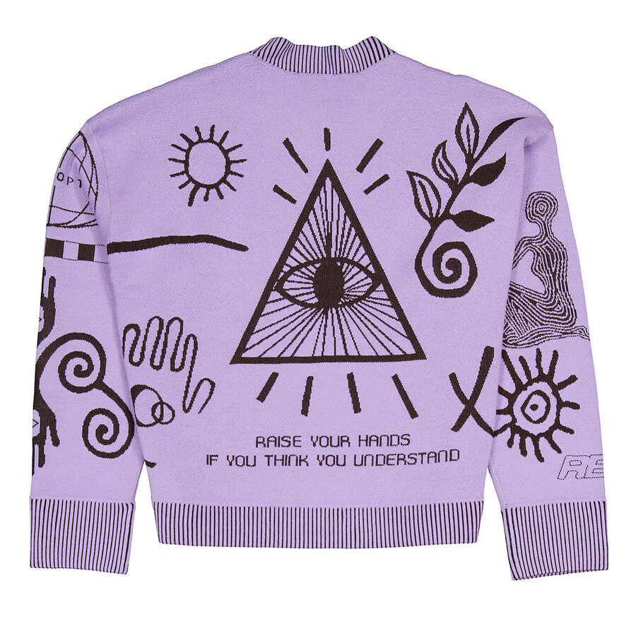 Stella McCartney Purple Graphic Flock Artwork Jumper - 6