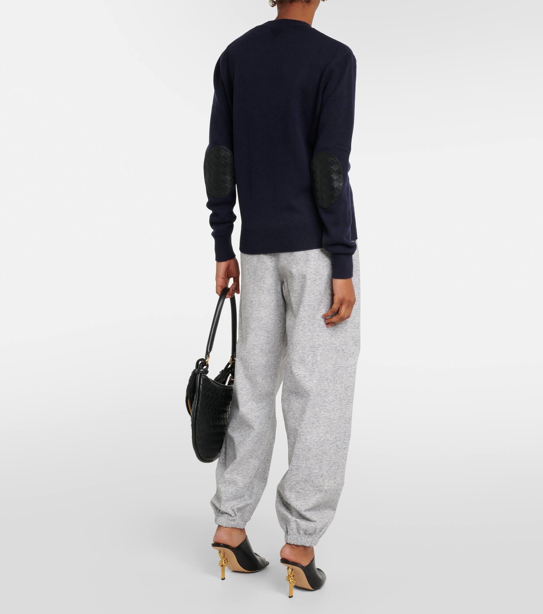 Cashmere and leather sweater - 3