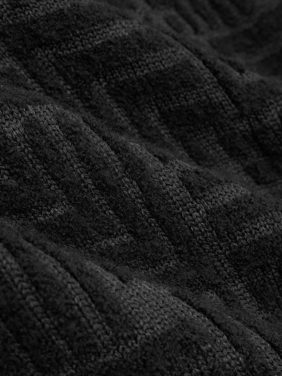 Wool Jacquard High Neck Sweater - 3