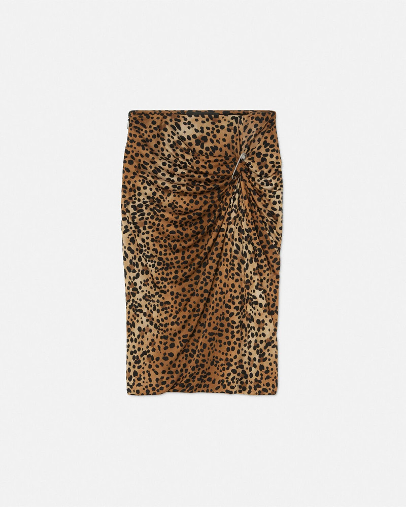 Leopard Gathered Midi Skirt 1