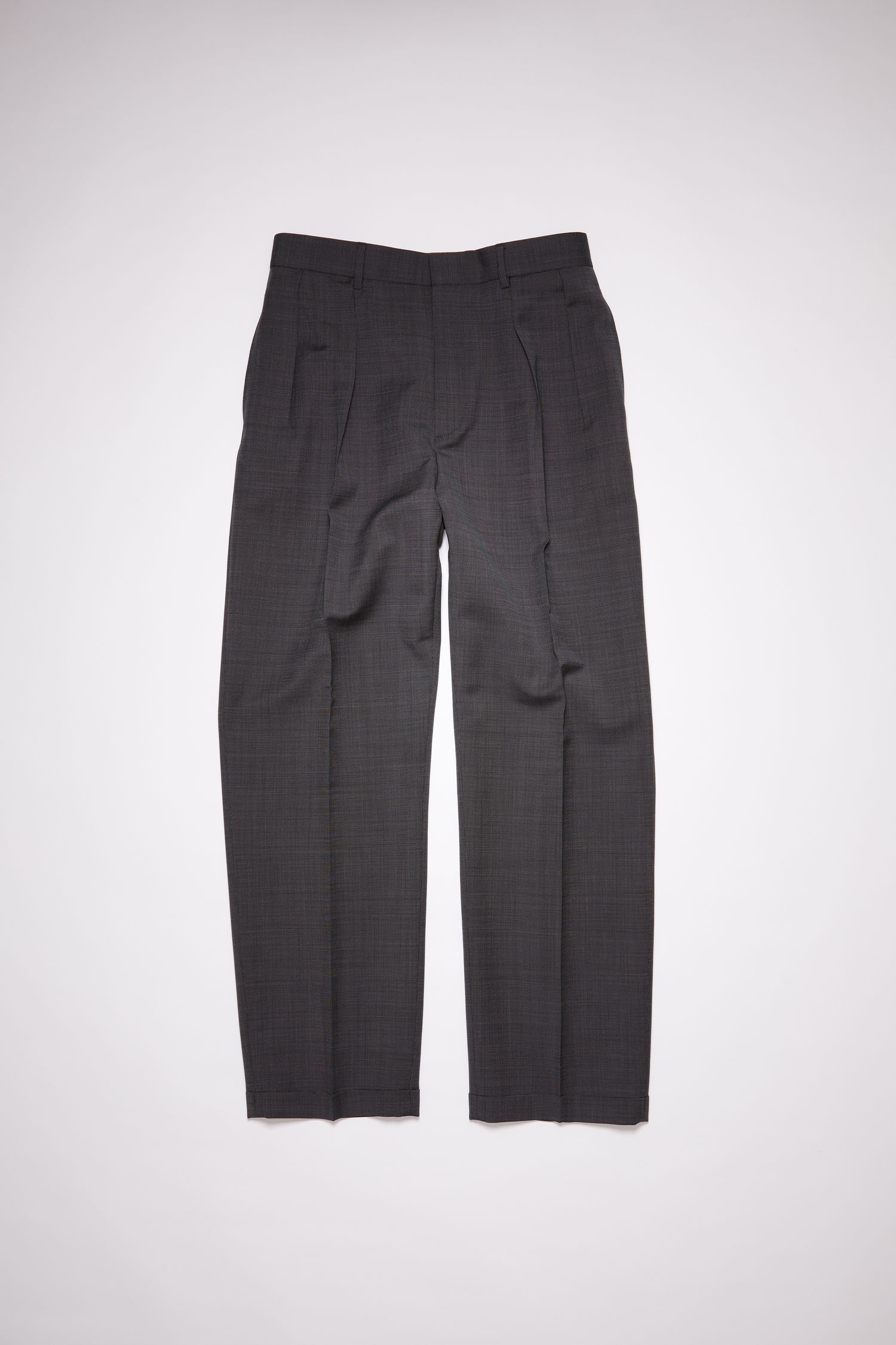 Pleated trousers - Anthracite grey - 1