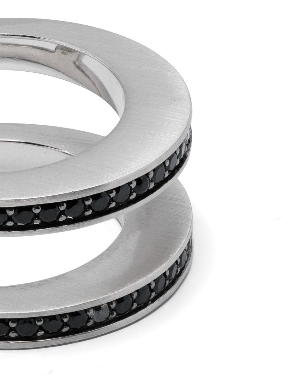 Vault Double Black Spinel slip-on ring - 3