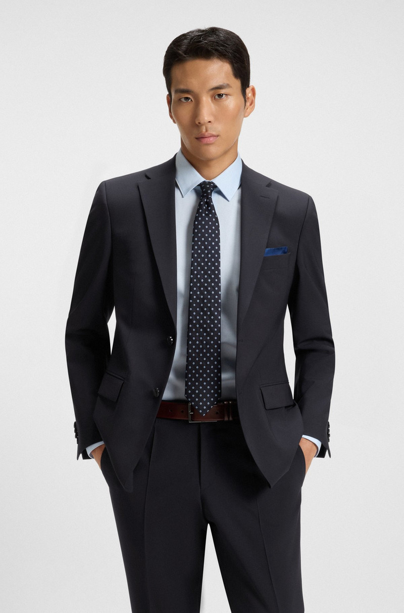 BOSS VEGETABLE-TANNED LEATHER BELT WITH GUNMETAL HARDWARE outlook