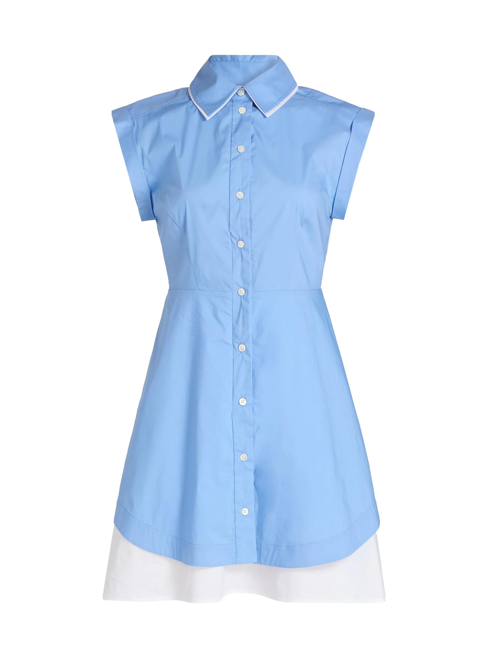 Women's Westcott Cotton-Blend Mini-Shirtdress - Cadet - 1