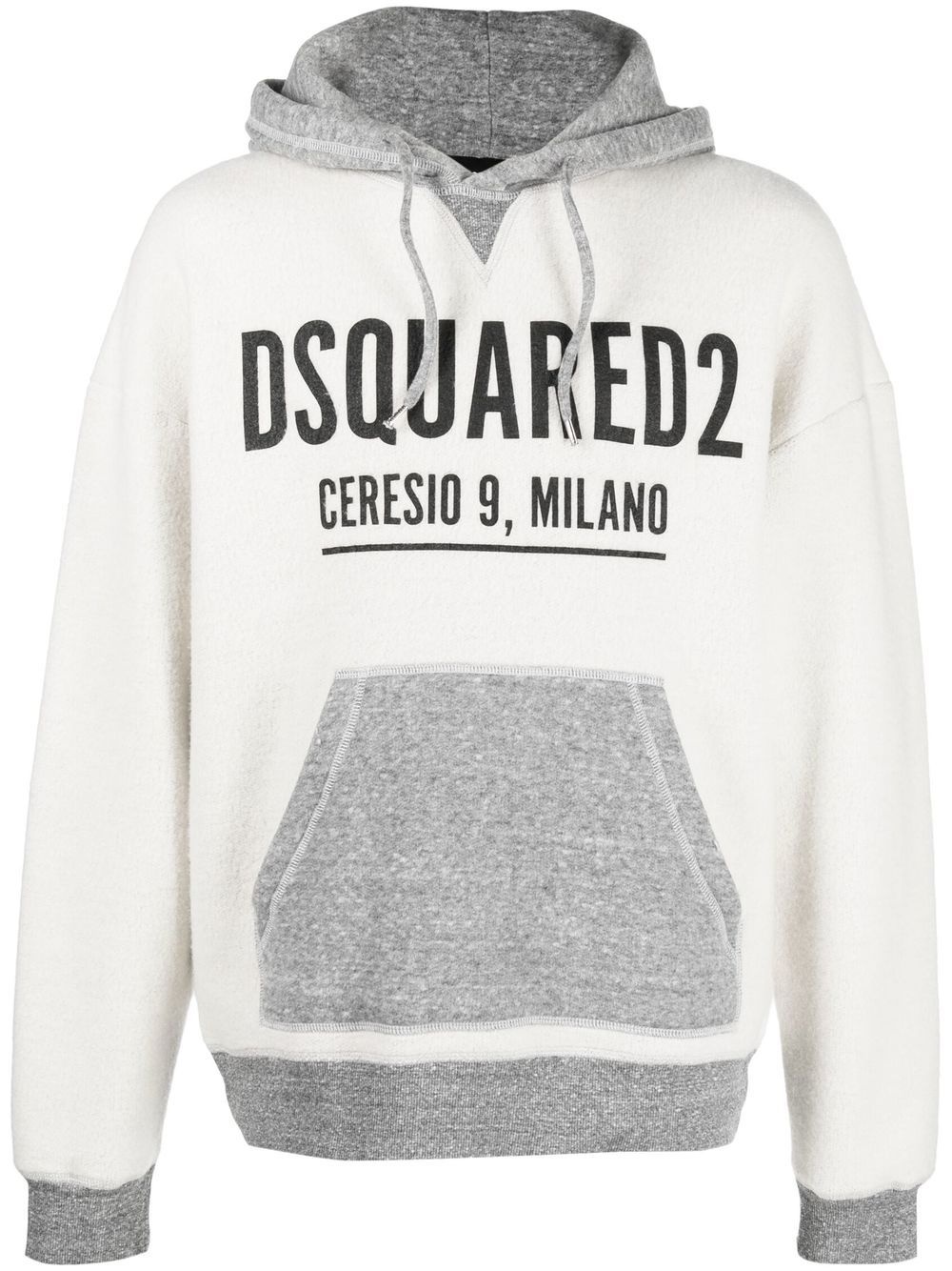 logo-print cotton hoodie - 1