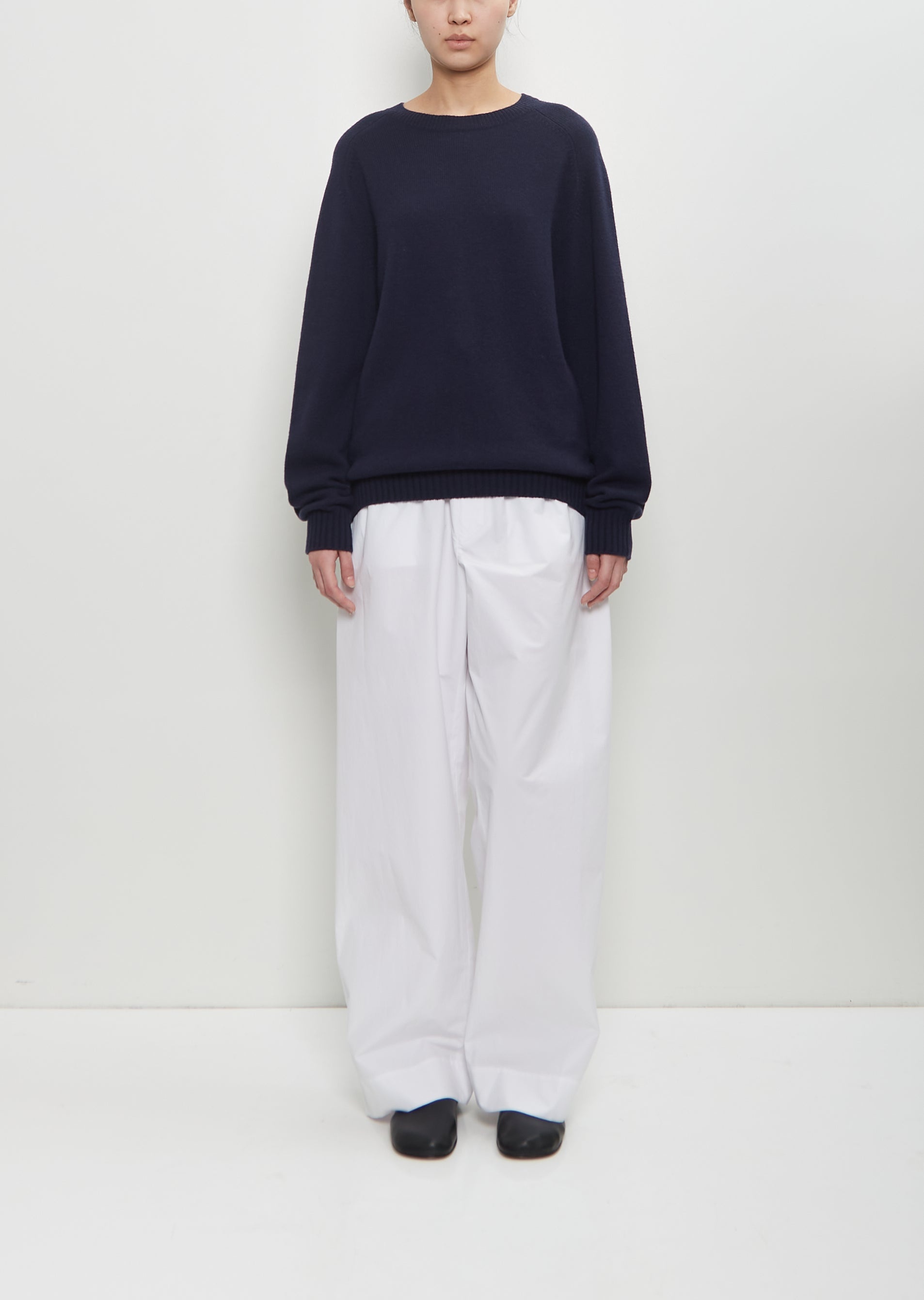 Cashmere Bow Collar Pullover - 5