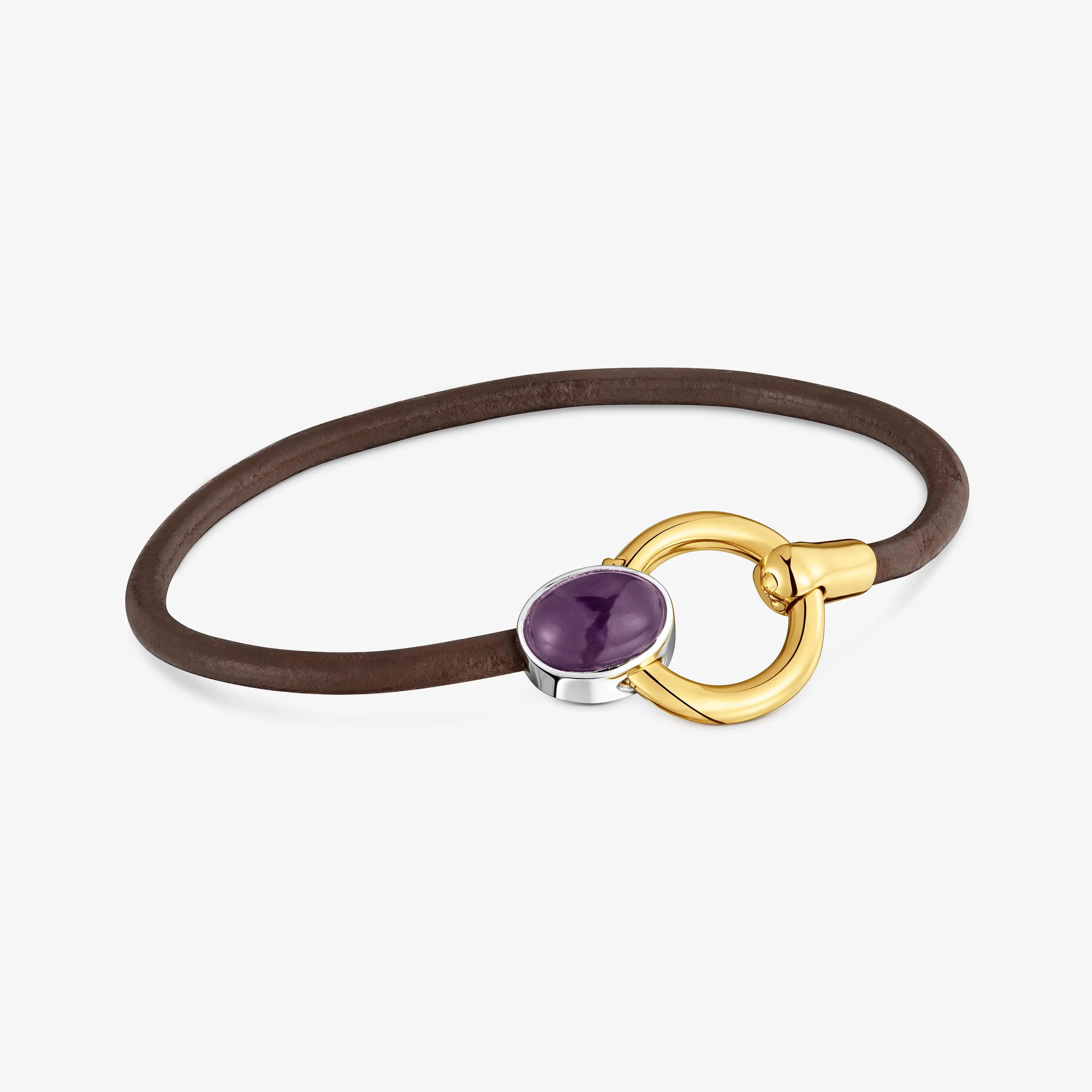 Two-tone Bracelet with chalcedony and leather cord TOUS Gem Power - 1