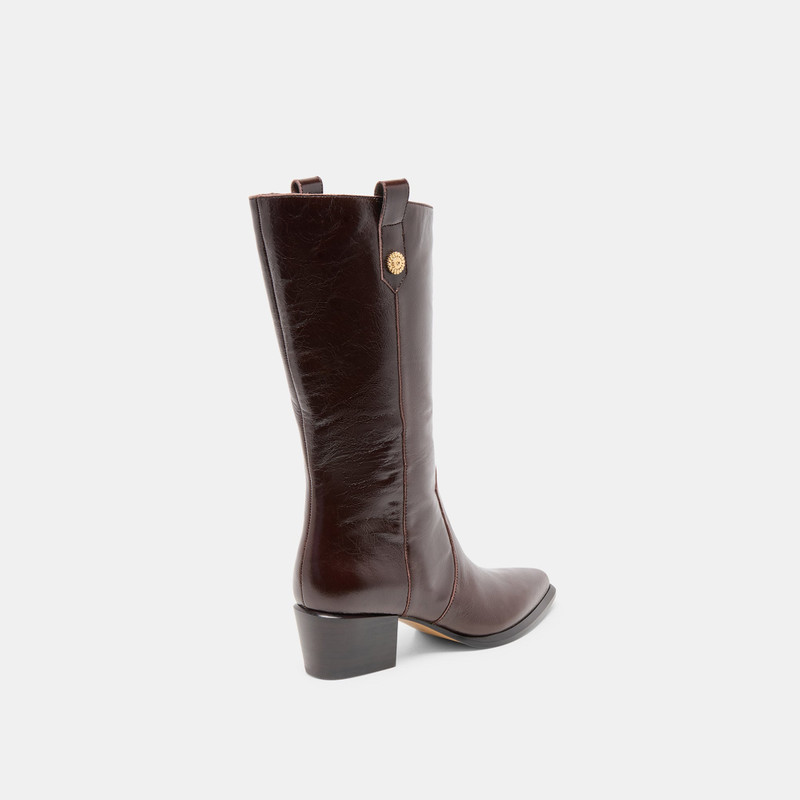 VERN WIDE CALF BOOTS CHOCOLATE LEATHER 4