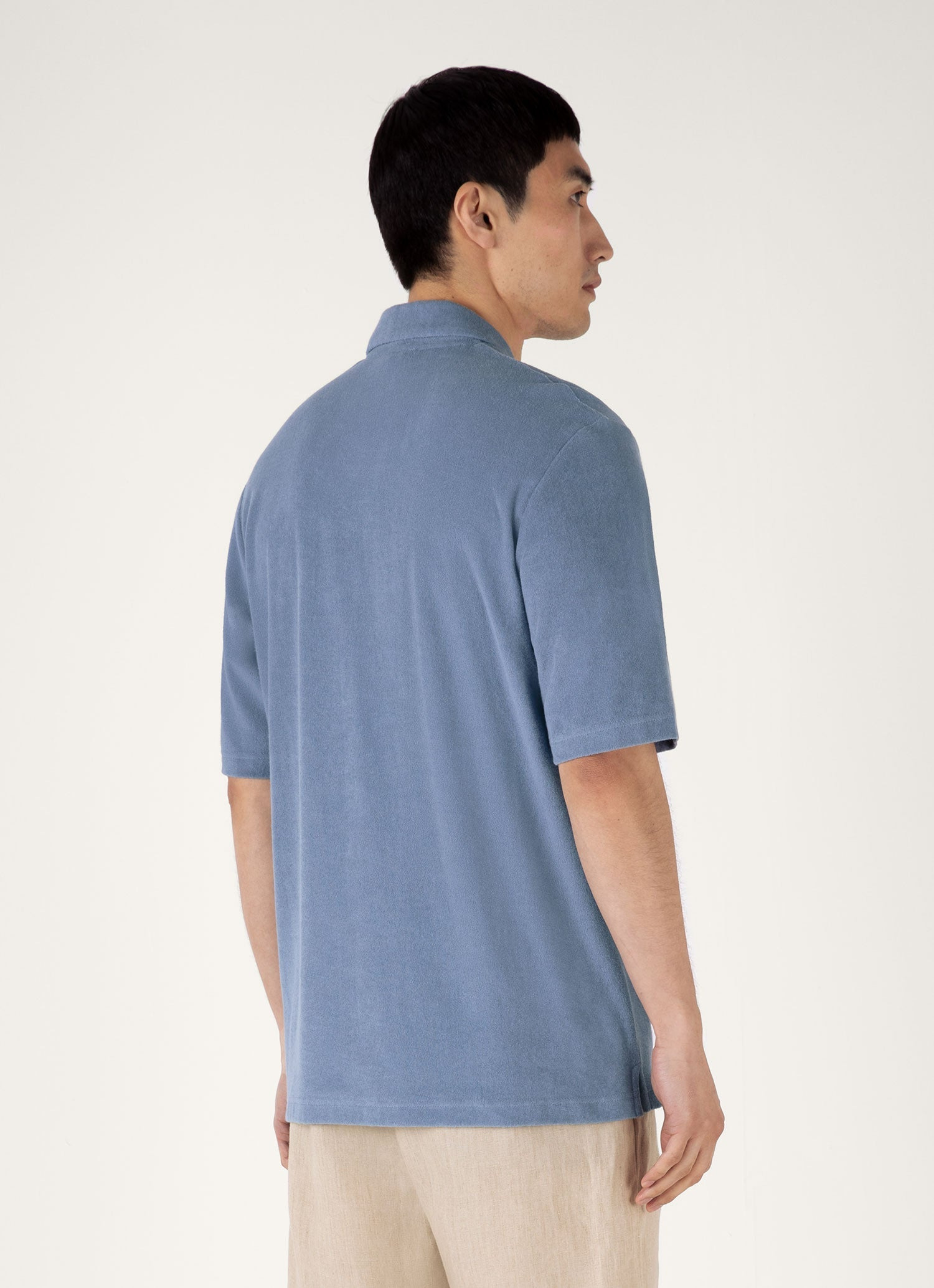 Towelling Camp Collar Shirt - 5