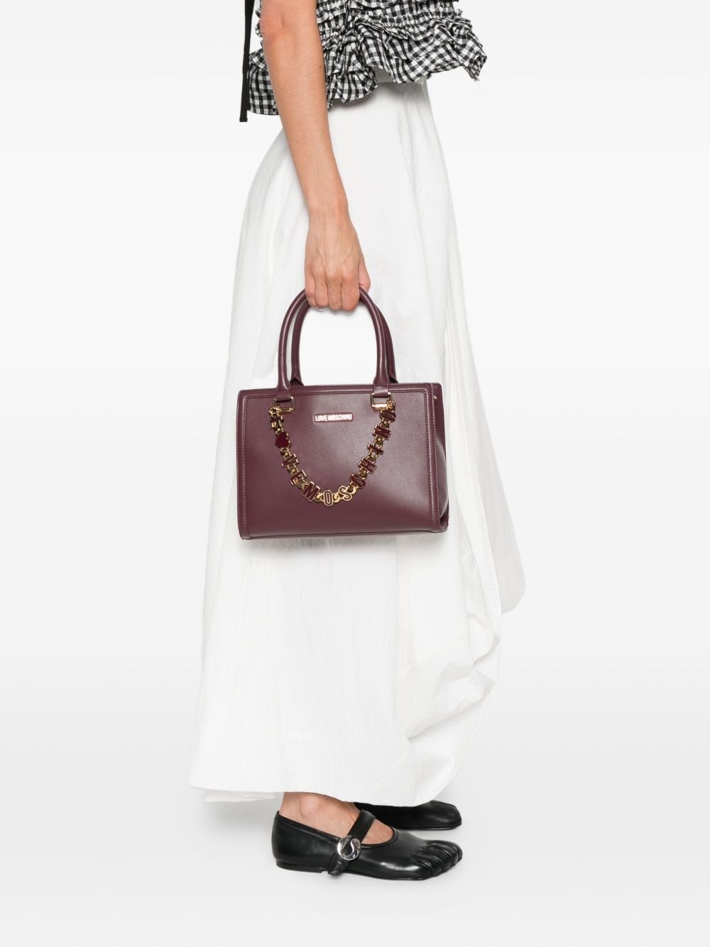 chain-embellished tote bag - 2