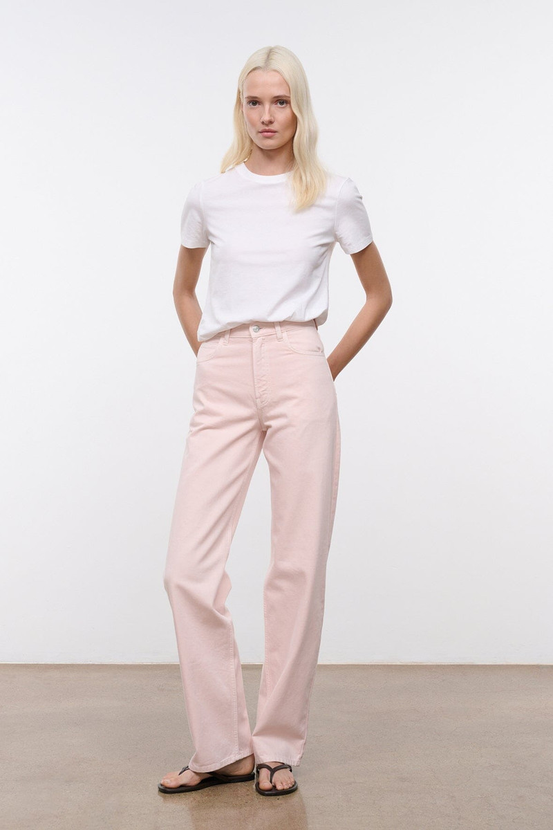 STAUD LEO HIGH RISE JEAN 33 ROSE 1