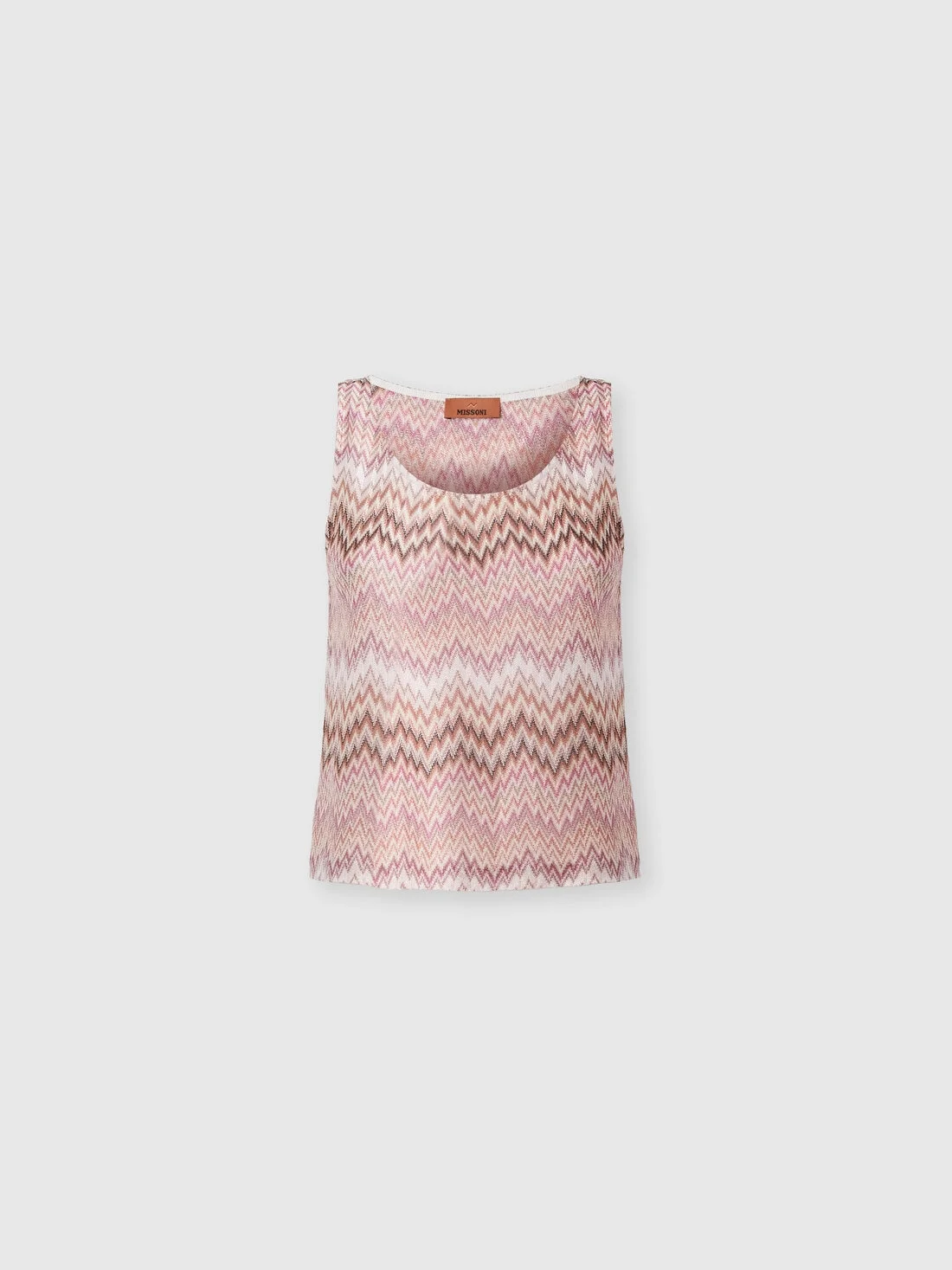 Sleeveless viscose top with snake motif - 1