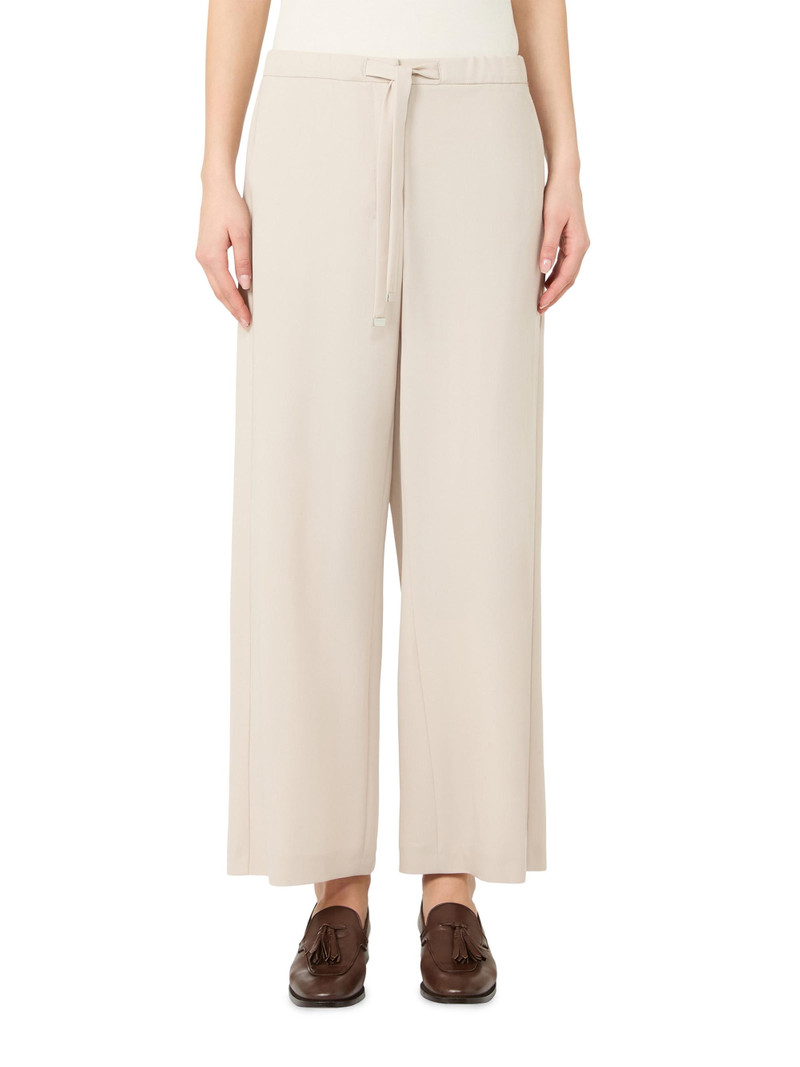 Women's Wool Gabardine Trousers - Natural 3