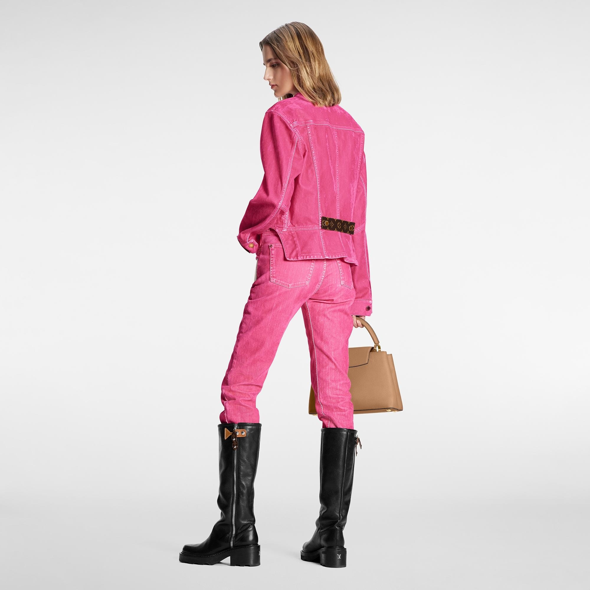 Pop Pink Straight-Cut Jeans - 3