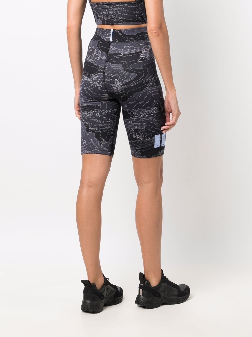 high-rise fitted cycling shorts - 4