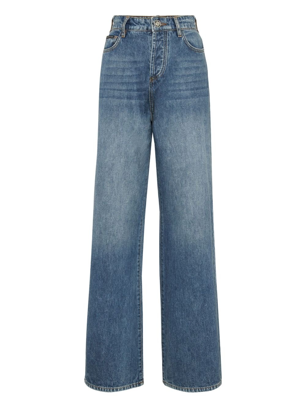 logo-embroidered jeans - 1