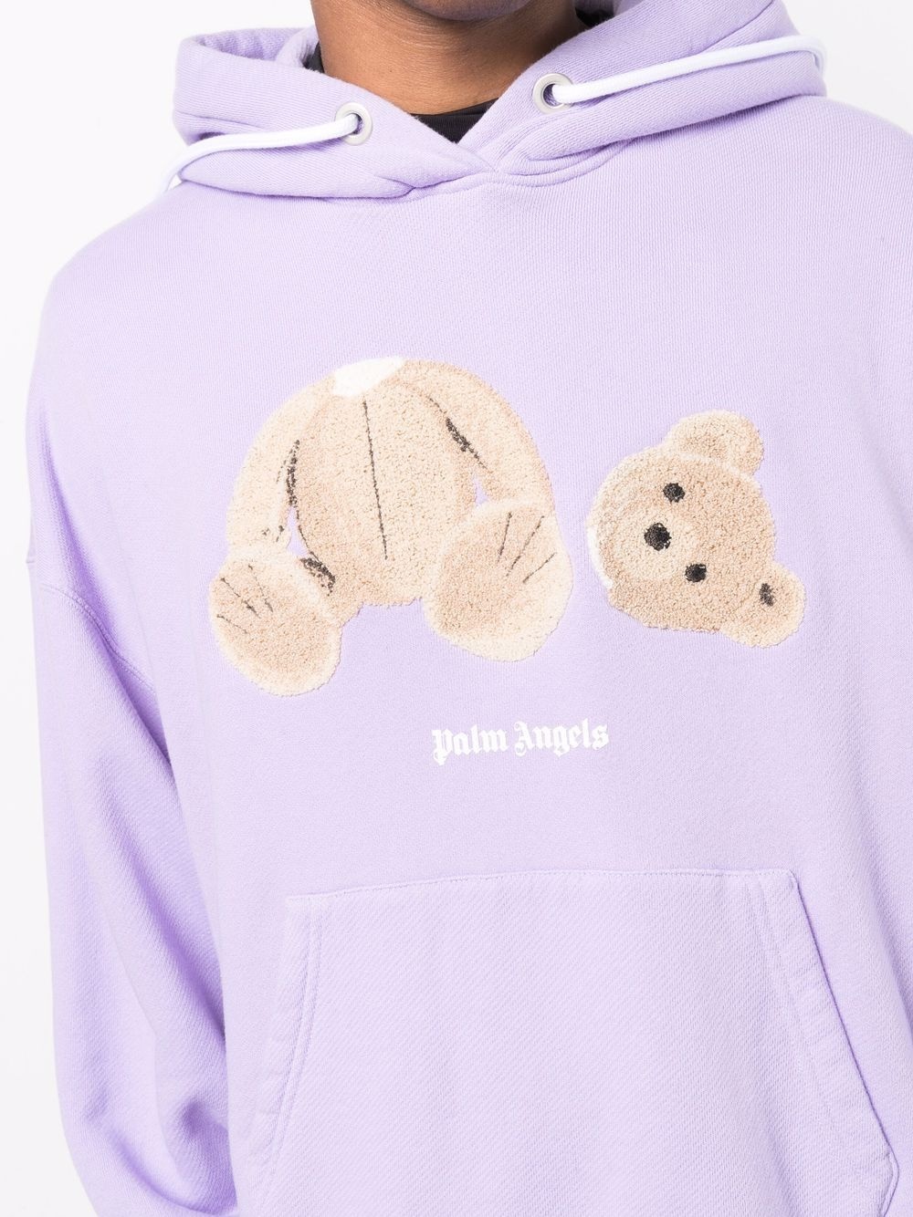 teddy bear-print hoodie - 5