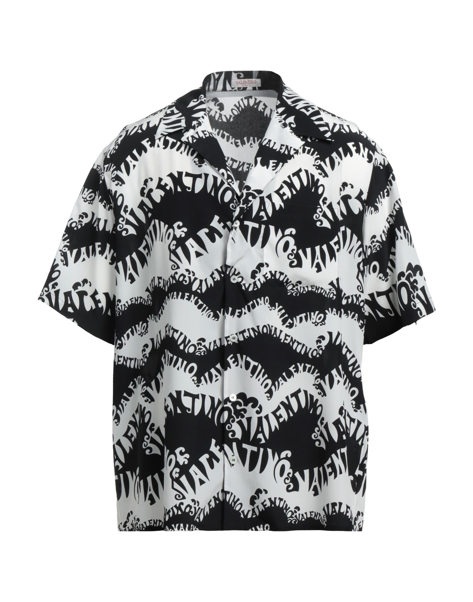 Black Men's Patterned Shirt - 1