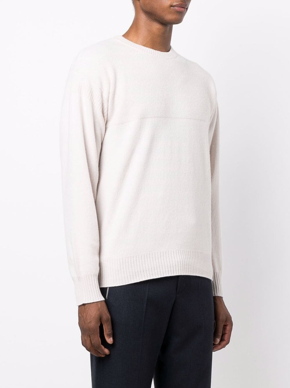 ribbed-knit crewneck sweater - 3