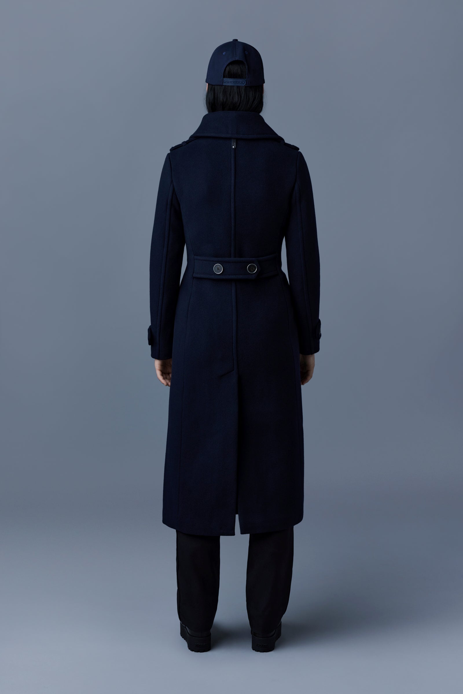 ELODIE double face wool tailored coat - 4
