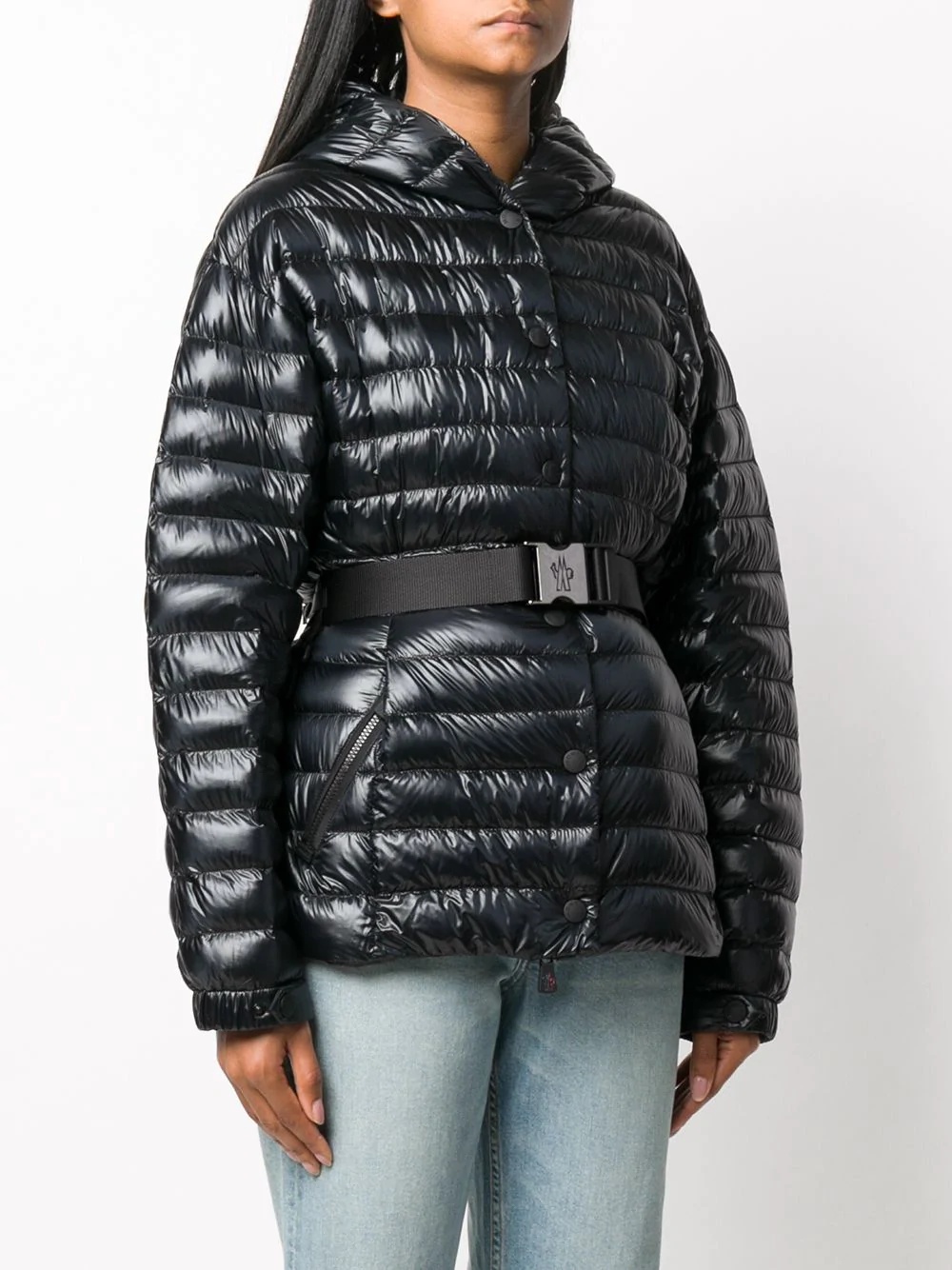 belted-waist padded jacket - 3