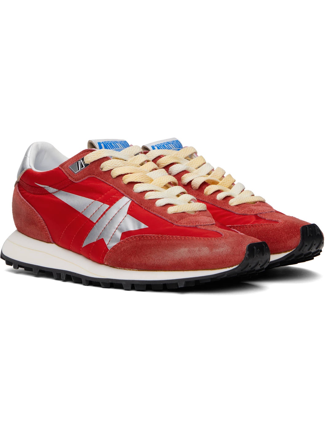 Red & Silver Marathon Sneakers - 4