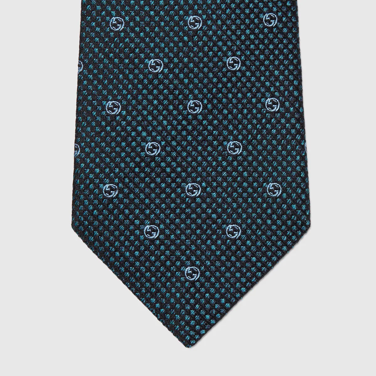 Interlocking G silk jacquard tie - 3