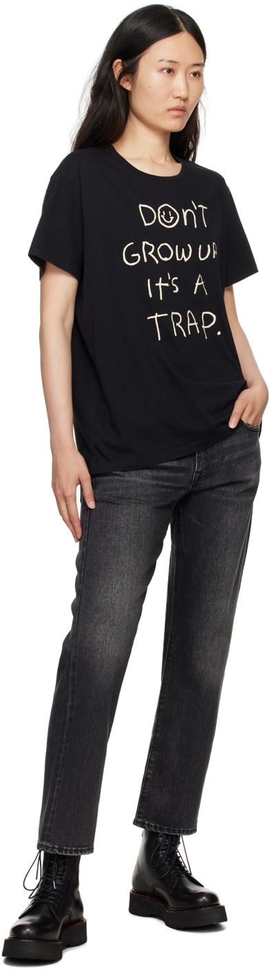SSENSE Exclusive Black 'Don't Grow Up' T-Shirt - 4