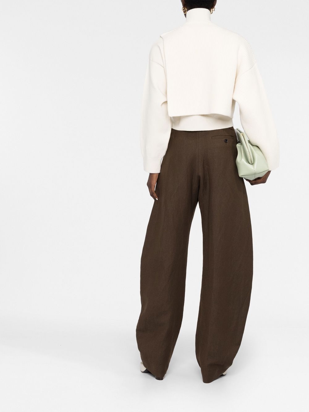 pocket-detail roll neck jumper - 4