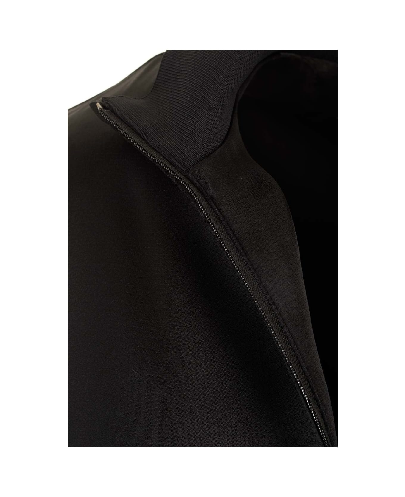 Black Enver Satin Acetate Jacket - 5