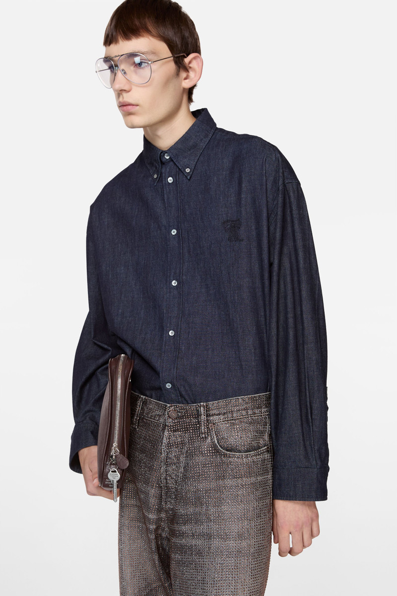 Denim button-up - Mid blue 4