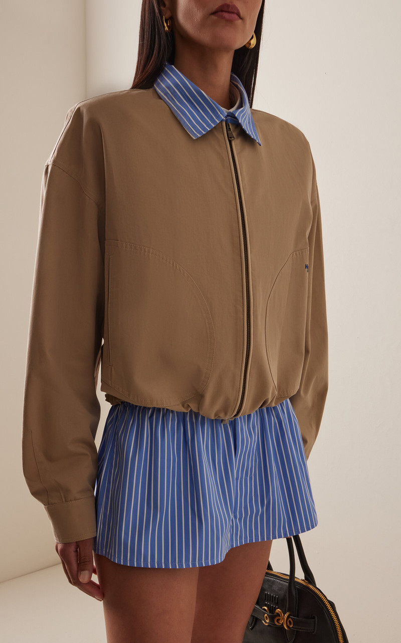 HommeGirls® Striped Cotton Mini Boxer Skirt navy outlook