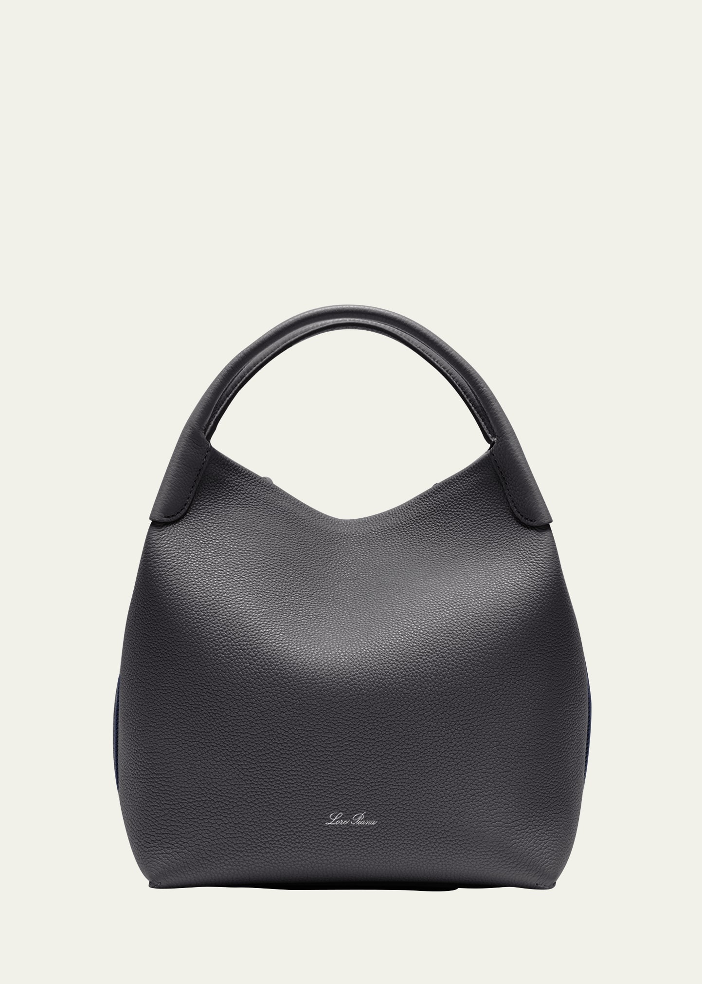 Large Bale Fine-Grain Leather Bag - 1