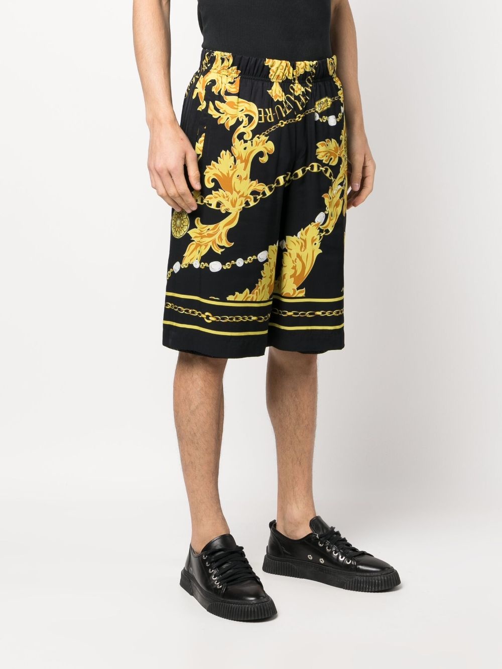 Barocco-print track shorts - 3