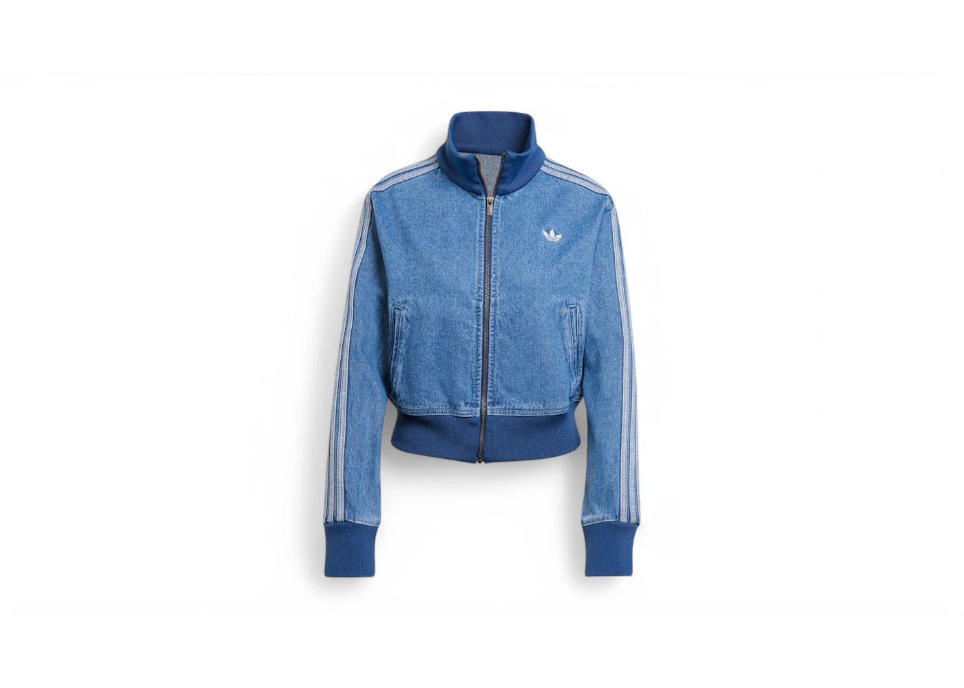 adidas Women's Adicolor Denim Track Top Indigo Denim - 1