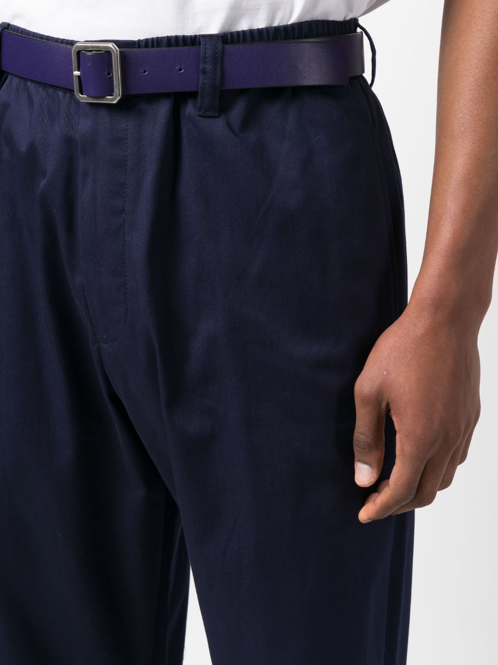 pleated wide-leg trousers - 5