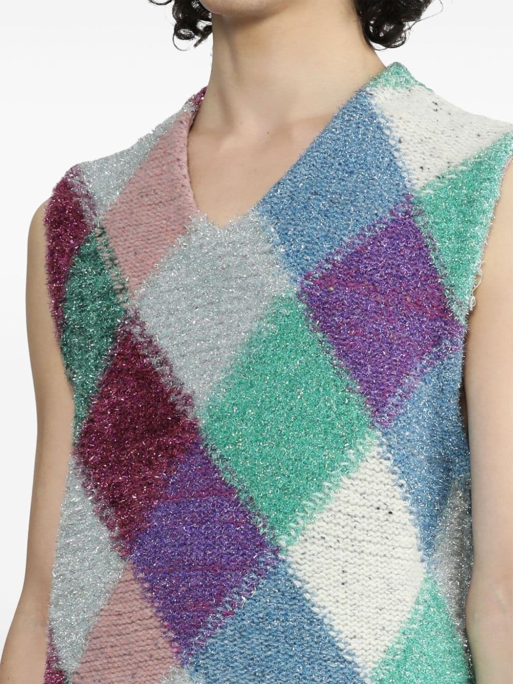 V-neck sleveless jumper - 5