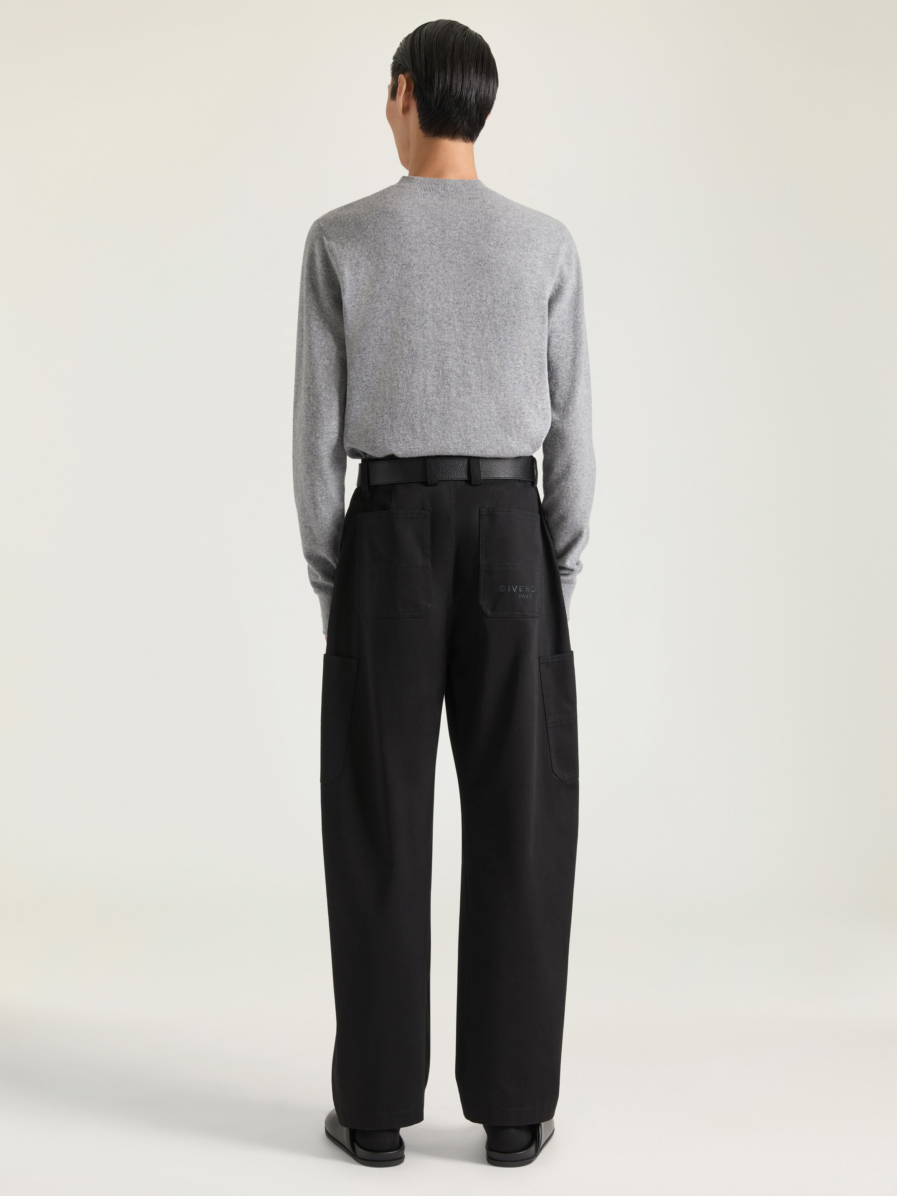 COUTURE SEAM TROUSERS IN COTTON EMBROIDERED GIVENCHY PARIS - 4
