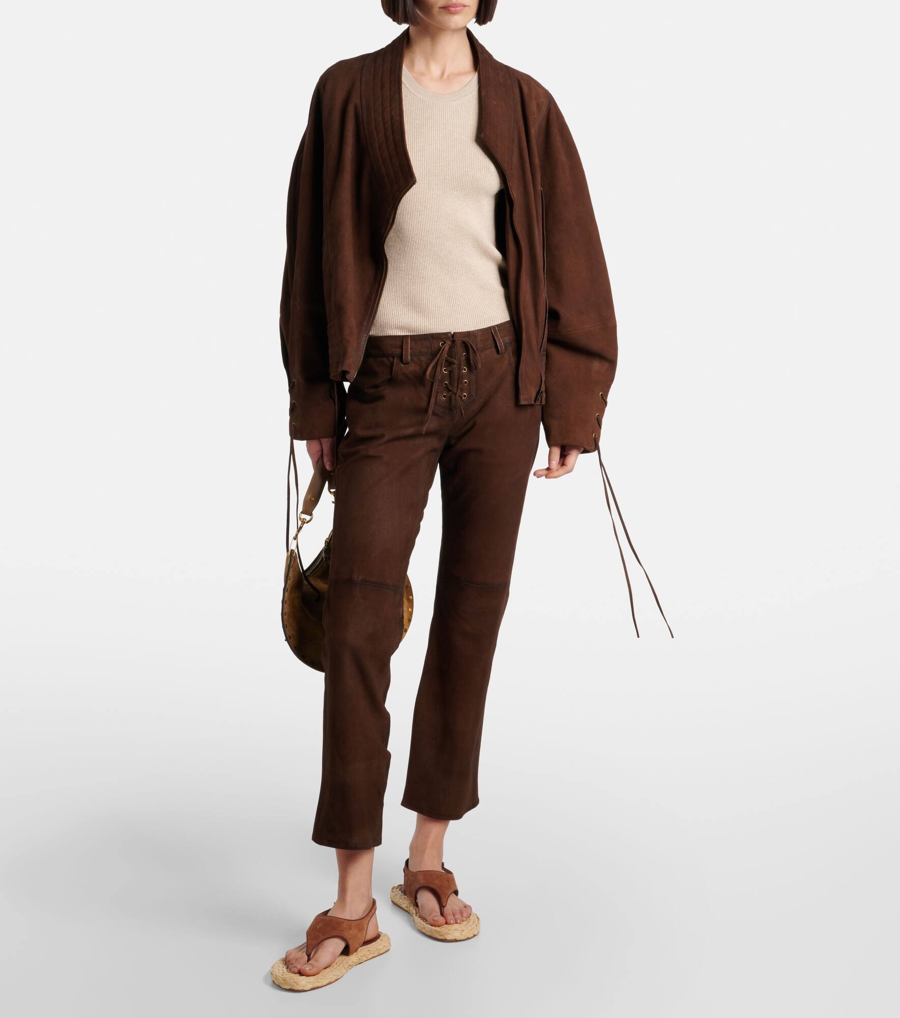 Amalfi suede thong sandals - 3