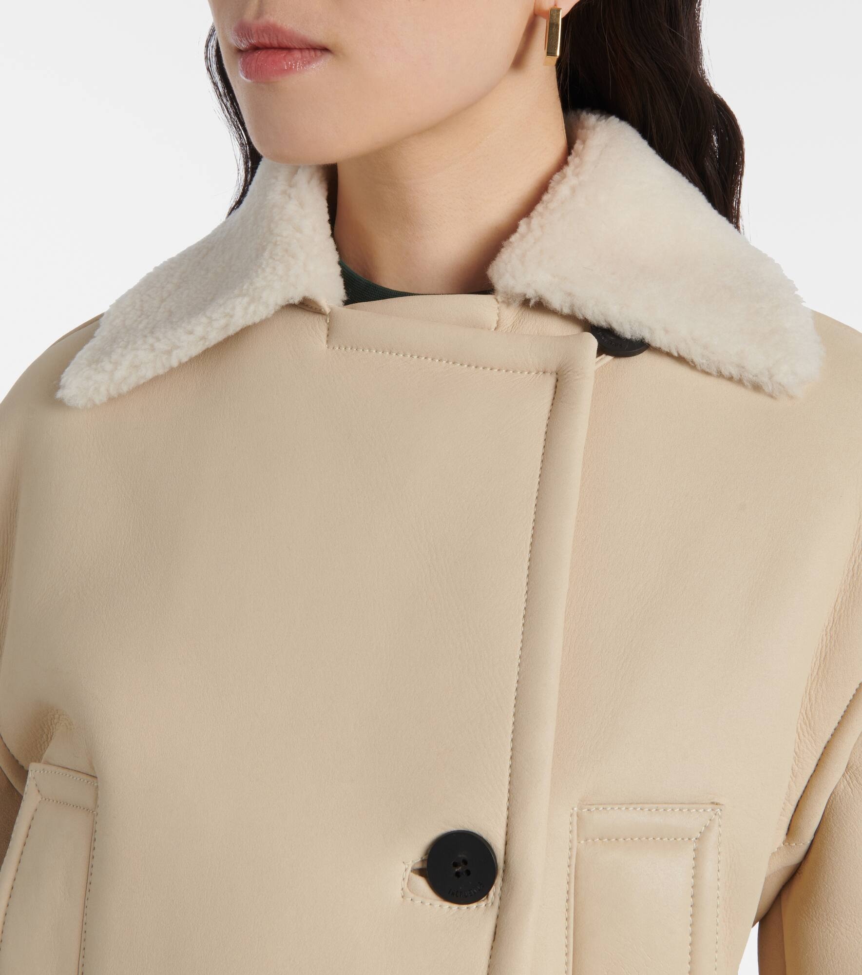 Marino cropped shearling jacket - 4