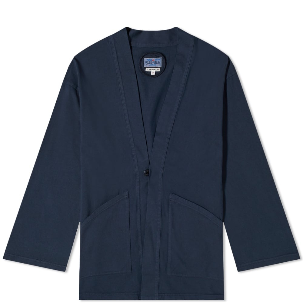 Blue Blue Japan Haori Jersey Kimono - 1