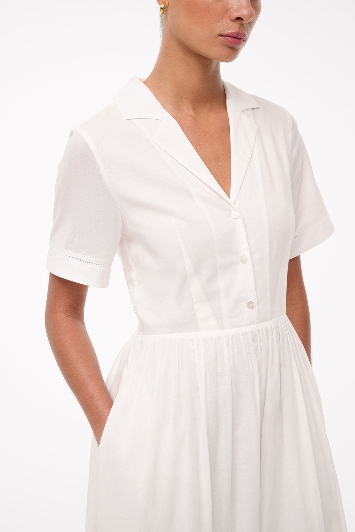 STAUD MERYL DRESS WHITE - 5