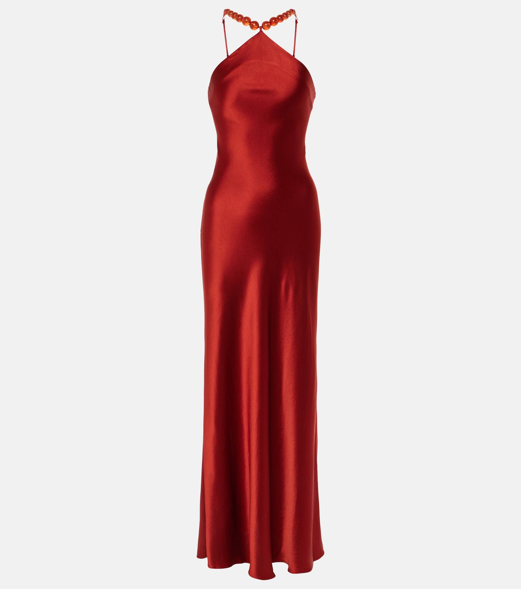 Cadence beaded satin gown - 1