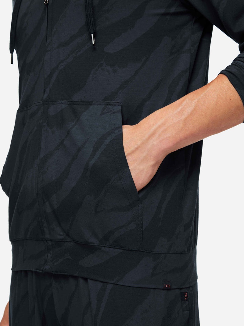 Men's Hoodie London 8 Micro Modal Black - 5
